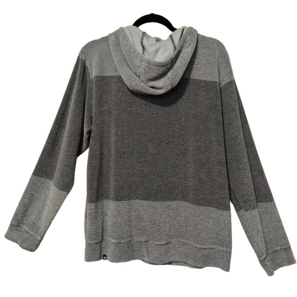 Billabong Mens Gray Striped Drawstring Hoodie Kangaroo Pocket Size Large - Picture 8 of 12